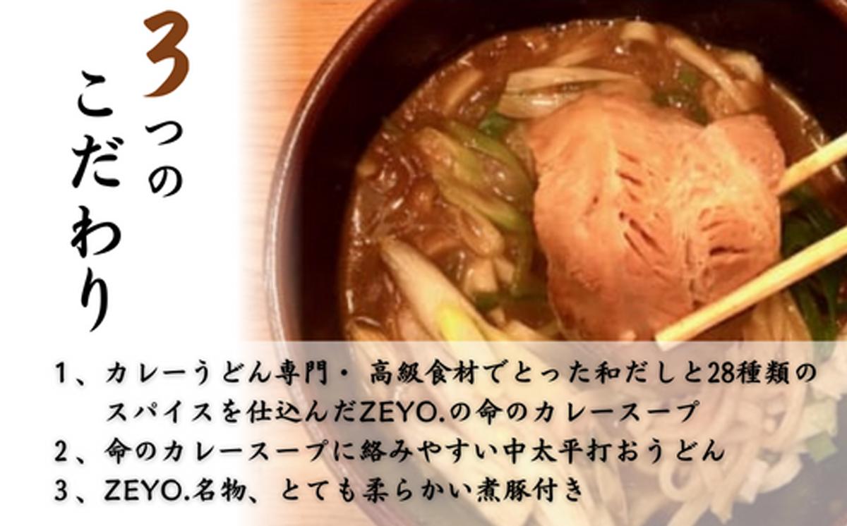 筑波大学生のソウルフード!  ZEYO.のカレーうどん 3人前(煮豚付き)【 カレーうどん カレー うどん ソウルフード 人気 煮豚 カレールー 茨城県 つくば市 】 