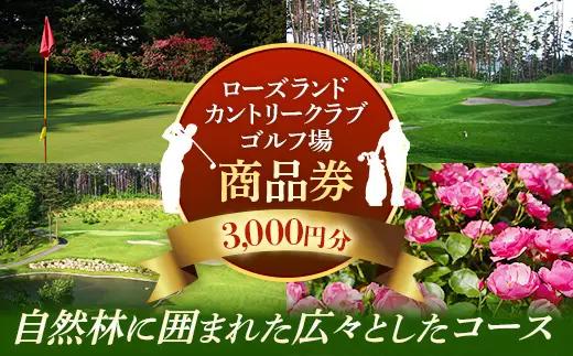 ゴルフ利用券 3000円分 ローズランドカントリークラブ プレー 利用券 チケット 体験