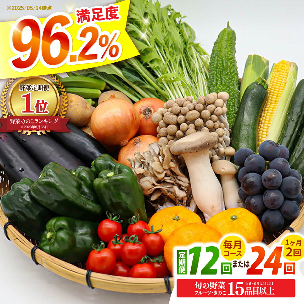 【ふるさと納税】【選べる配送回数】【12回・24回定期便】豪華！野菜 セット 15品目以上 毎月コース 野菜定期便 / 野菜 定期便 やさい 定期便 野菜セット やさいセット 春野菜 夏野菜 秋野菜 冬野菜 旬 / 南島原市 / 吉岡青果 [SCZ019]