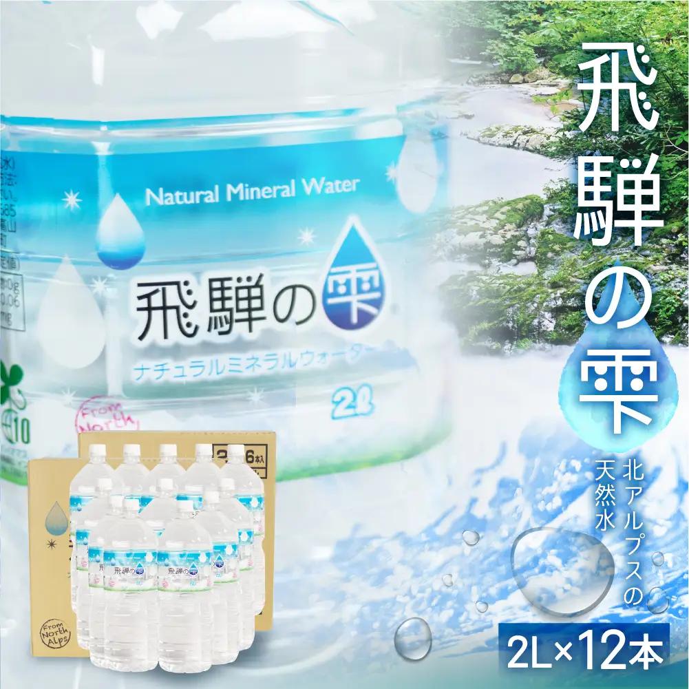 天然水 飛騨の雫 2L×12本 (6本×2ケース)  | ミネラルウォーター  防災 備蓄 長期保存 ミネラルウォーター JS011