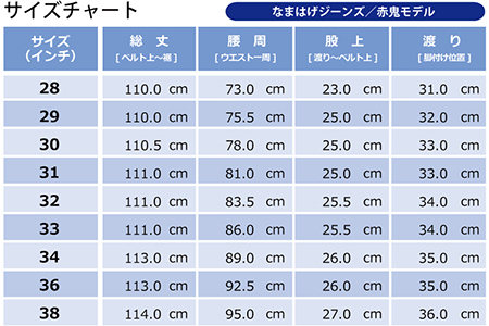 230P7622 秋田の拘りジーンズ「なまはげジーンズ」赤鬼モデル(レギュラーストレート)29インチ 【配送日指定不可】