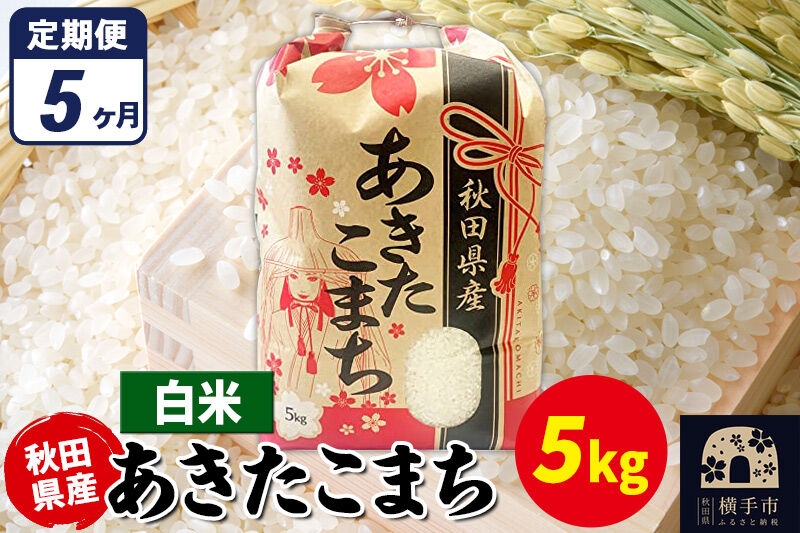 
                  《定期便5ヶ月》あきたこまち 5kg×1袋【白米】令和7年産 秋田県産 こまちライン [こまちライン あきたこまち ブランド米 お米 白米 精米 米どころ 秋田 秋田県産]
                
