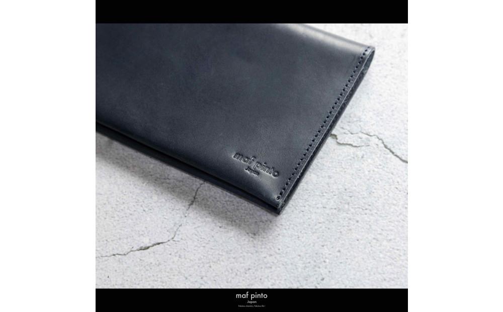 maf pinto (マフ ピント) 通帳ケース 通帳入れ カード収納 ネイビー レザー 本革 日本製