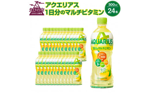 アクエリアス 1日分のマルチビタミン PET 500ml×24本 1ケース【コカコーラ】 水分補給 スポーツ飲料 清涼飲料水 常温 AQUARIUS コカ・コーラ 熱中症対策 送料無料