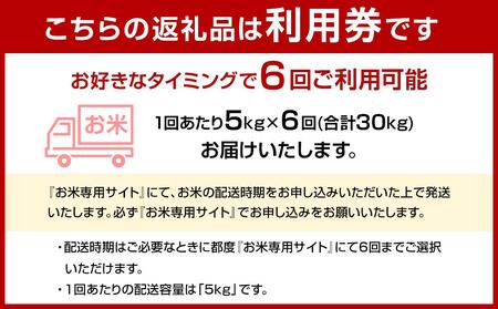 【特A評価獲得！長崎県産にこまるをお届け】ふるさと納税 らくらくお米便 30kgコース＜6回分回数券＞
