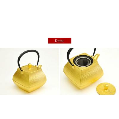 ふるさと納税 盛岡市 南部鉄器　純金箔ティーポット　石庭0.7L　ゴールド |  | 02