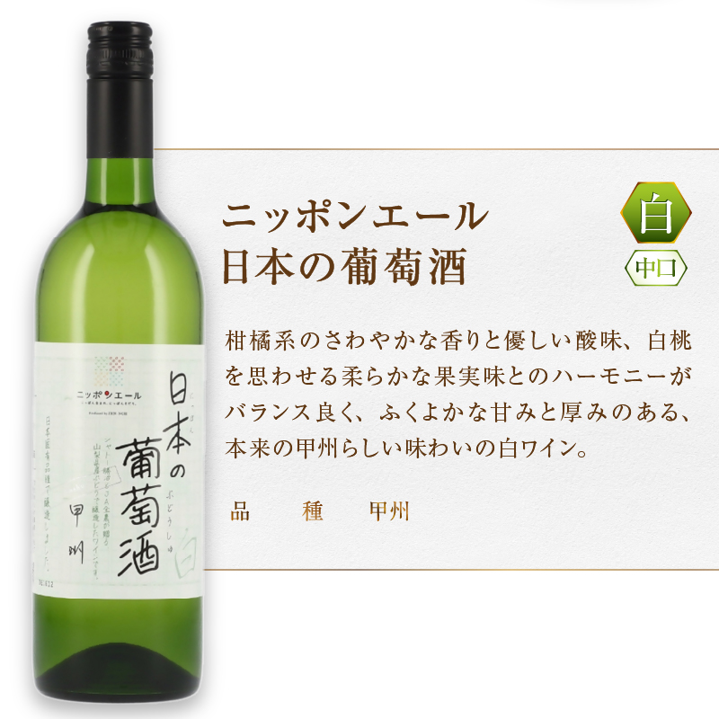 シャトー勝沼 ニッポンエール 日本の葡萄酒 赤白2本（MG）B-794
