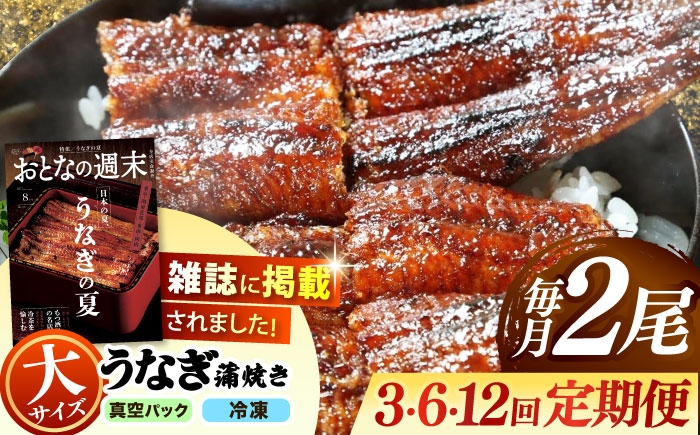 
                  【うなぎや】 【選べる定期便回数】 炭火焼 うなぎの蒲焼き 2尾 【紀州備長炭使用】 鰻 ウナギ 丑の日 多治見市/うなぎや [TFO007]
                