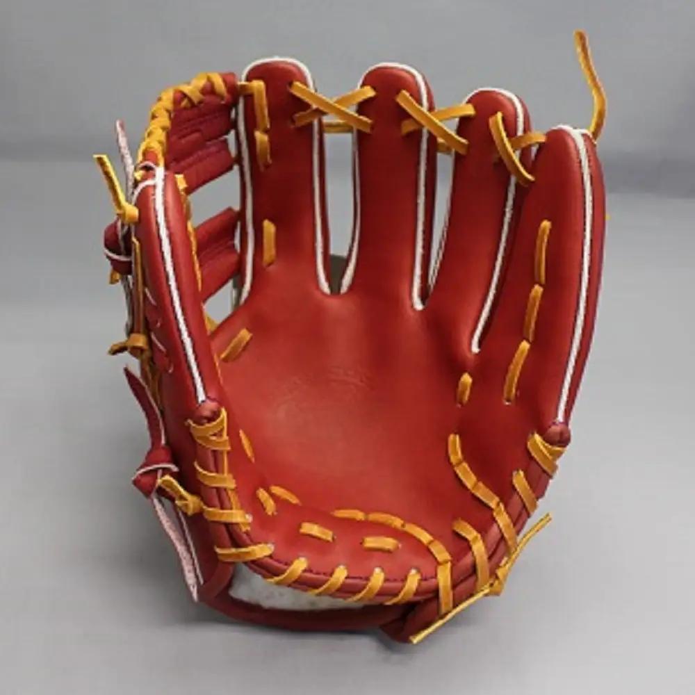 硬式 セミ オーダーグローブ サード ショート【野球工房iプラス】:ワインブラウン 紐タン 左投げ用