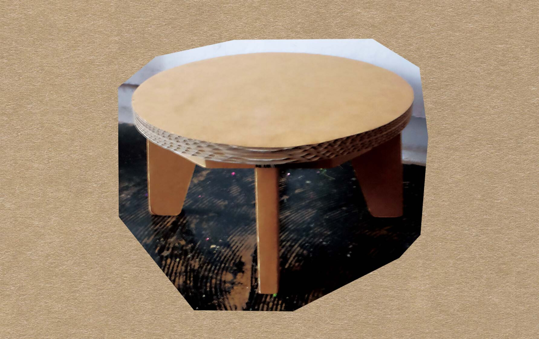 【ダンボール家具・トイ】ダンボールちゃぶ台