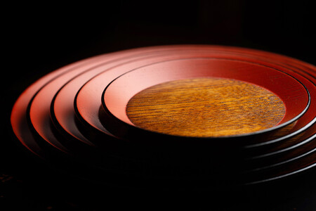 黒江塗 8寸 敷島盆 栓