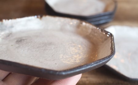 【美濃焼】八角皿モノトーンB５点 セット【リスの木食器工房】 皿 小皿 プレート おしゃれ 陶器 焼き物 電子レンジ ギフト 贈答 八角  [TCT017]
