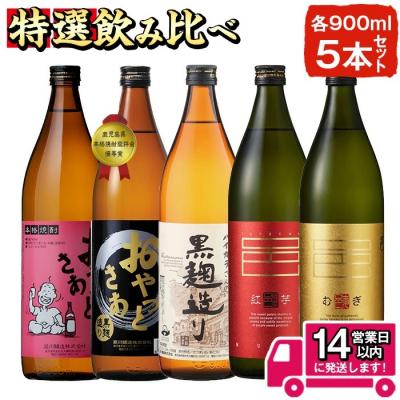 ふるさと納税 曽於市 岩川特選飲みくらべセット!900mlが5本届く!