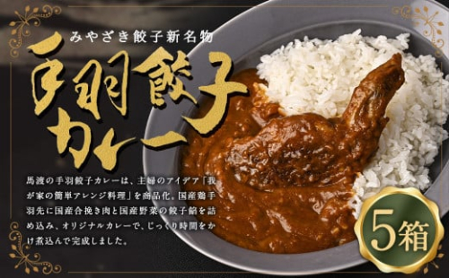 〈 みやざき餃子新名物 手羽餃子カレー 5箱 〉翌月末迄に順次出荷 カレー 餃子 ギョウザ ギョーザ 手羽餃子 レトルト 常温保存 餃子の馬渡