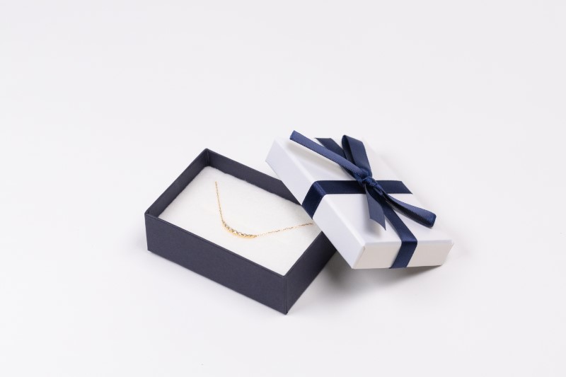 0.2ct K18YGアーチネックレス HY-8