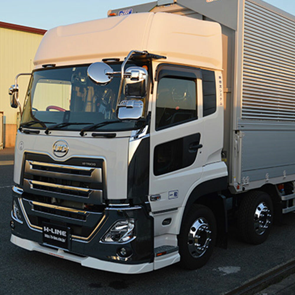 【ふるさと納税】 新型UDクオン 大型 フロントスポイラー（タイプ3） 3Pセット フロントスポイラー スポイラー 大型トラック用 トラック用品 FRP素材 カスタム パーツ エアロパーツ 部品 新型クオン＆いすゞ 大阪府 熊取町 送料無料