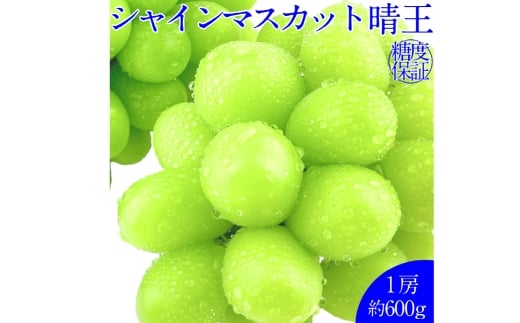 シャインマスカット 晴王 1房 約600g 種無し  皮ごと食べる  フレッシュ  旬の美味しさ【2025年9月上旬-10月下旬 発送予定】【岡山県産 種無し 皮ごと食べる みずみずしい 甘い フレッシュ 9月～10月発送 晴れの国 おかやま ぶどう 葡萄 マスカット 果物大国 彩美菜果 岡山県 倉敷市 おすすめ 人気】