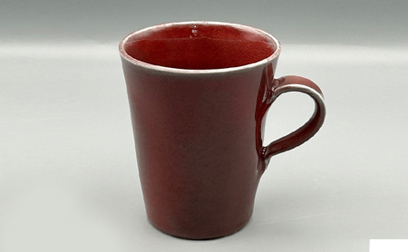 辰砂 マグカップ 1個 化粧箱入り コップ マグ コーヒーマグ コーヒーマグカップ 湯呑み 取っ手付き 食器 陶器 和風 和食器 食洗機可 食洗機 ギフト 贈答 淡路島 洲本市