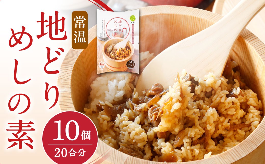 
            【常温】地どりめしの素 10個（20合）計20合分  鶏肉 鶏飯 混ぜご飯 はかた地どり ご飯 混ぜるだけ 簡単 時短 ごぼう 小分け レトルト
          