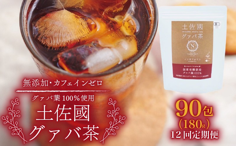 
                  【12回定期便】土佐國グァバ茶2g×30包入り 3個セット | お茶 飲料 茶 おちゃ 飲み物 グアバ 葉 国産 人気 おすすめ 食物繊維 高知県 南国市
                