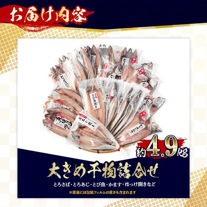 干物 あじ さば 詰め合わせ 約4.9kg 大きめ 干物 セット【みのだ食品】 No.406-C