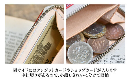 本革ラウンドファスナー型コインケース ノワール(黒色)　滋賀県長浜市/株式会社ブラン・クチュール[AQAY036]
