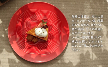 【美濃焼】 結 25.5大皿 赤 瑞浪市 / JS企画 / 小田陶器 食器 プレート 皿 [AZAZ170]