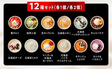 パフェアイス 12個セット  産地限定 ご当地 牛乳 フルーツ スイーツ 北海道 白糠町_B016-1443