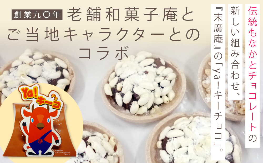 ya !キーチョコ（焼菓子） 15個 お菓子 スイーツ おやつ 黒米 最中の皮 器 木古内産 米 お米を使ったお菓子 チョコ味 こども 北海道 ゆるキャラ キーコ