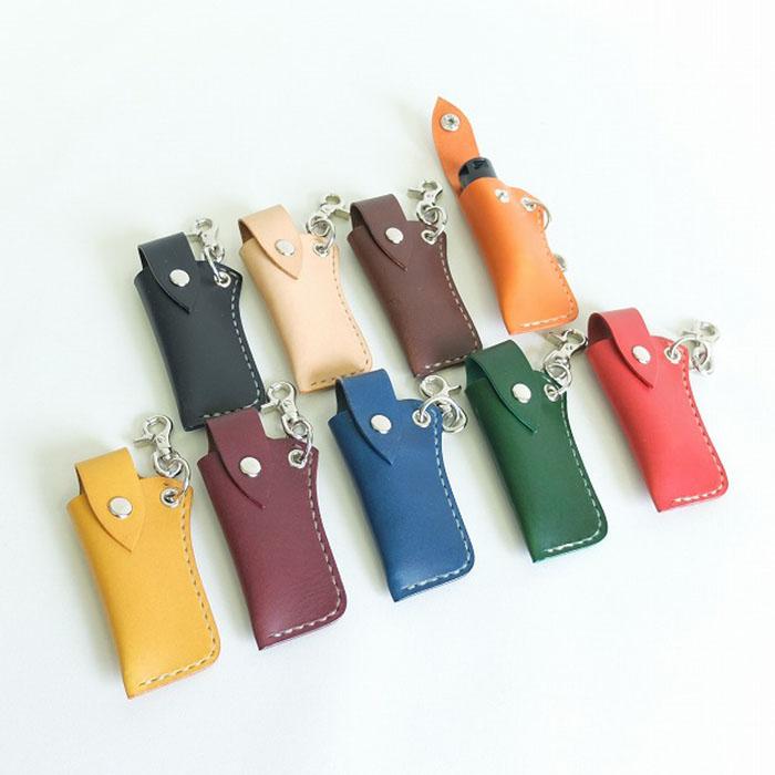 レザー口紅＆印鑑ケース（オレンジ）