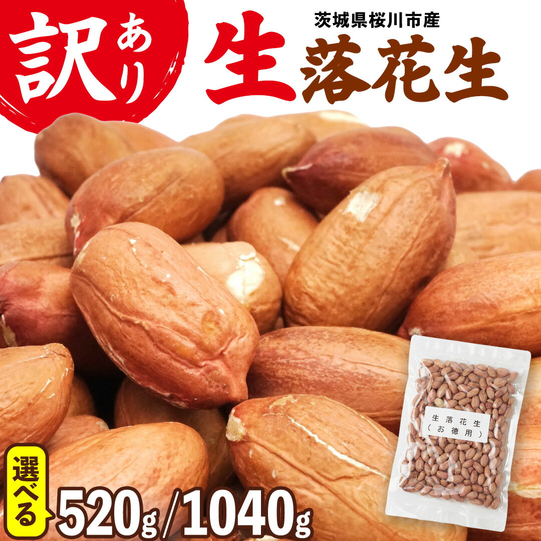 【ふるさと納税】 訳あり お徳用 茨城県産 生落花生 2袋 or 4袋（1袋あたり260g ） 簡易包装 ポスト投函 ご自宅用 ピーナッツ 落花生 ナッツ 豆 おつまみ 8000円