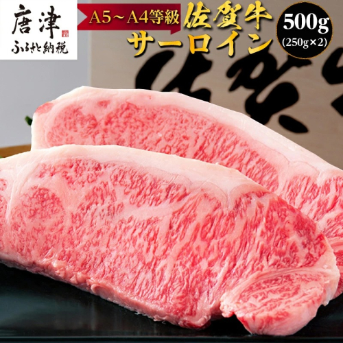 佐賀牛 サーロインステーキ250g×2枚(合計500g) 和牛 ご褒美に ギフト用 2人前 A5～A4等級 霜降り牛肉「2024年 令和6年」