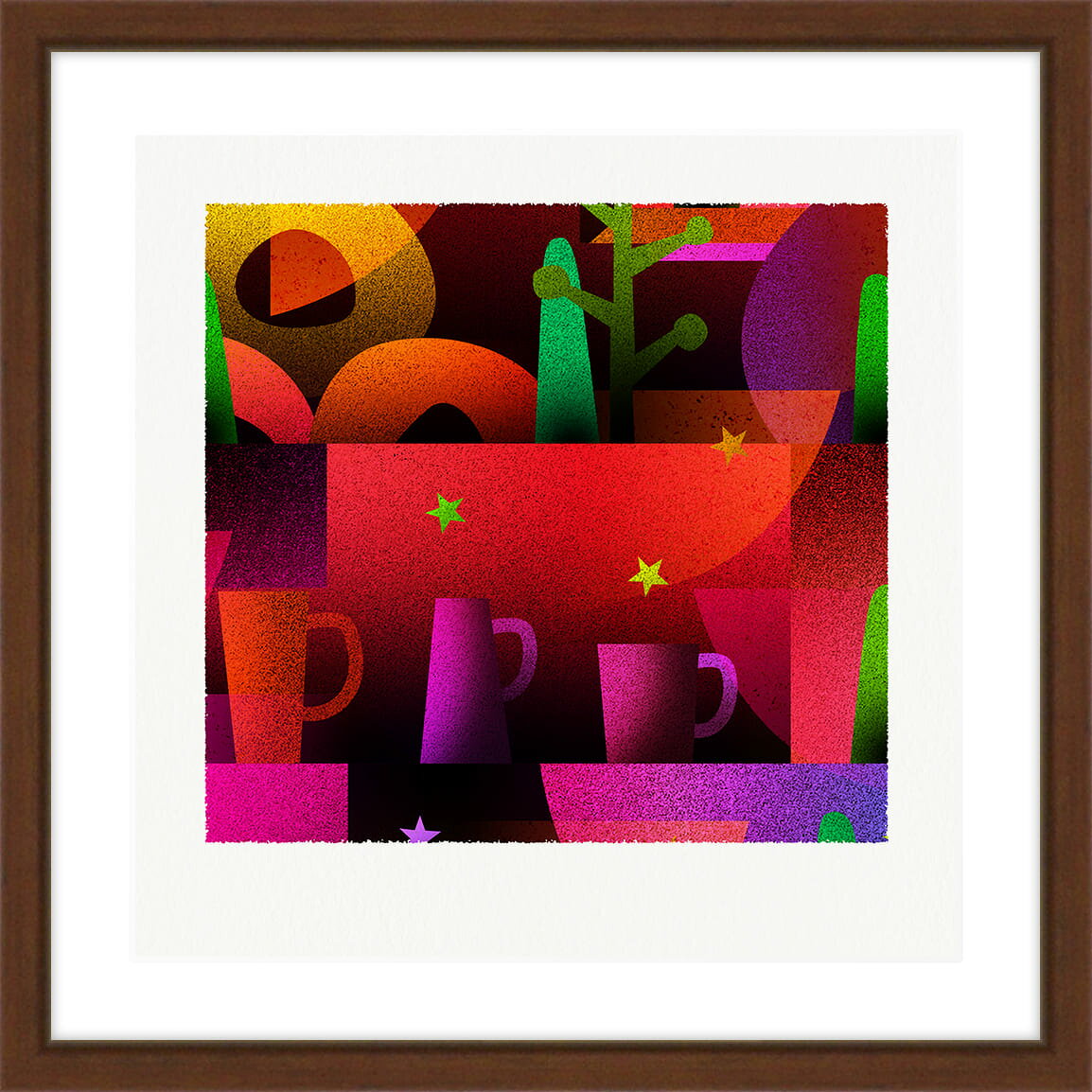 【ふるさと納税】【絵画】 ピエゾグラフ 「塔と器」 額装サイズ 266mmx266mm / アート インテリア ギフト 綾部市 / plandoo［BSAK003］