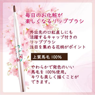 ふるさと納税 松原市 べっぴん桜セット(チークブラシとリップブラシ) メイクブラシ 2本【 BOXギフト包装でお届け】 |  | 03