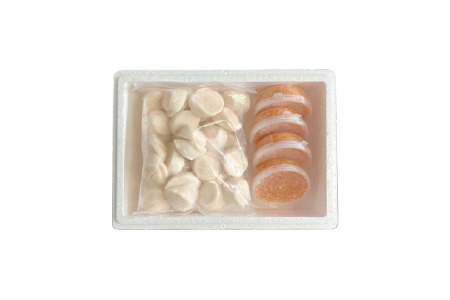 いくら醤油漬け100g×4P、ほたて貝柱500g×2P D-70036