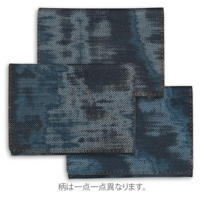 ふるさと納税 岡山市 カードケース　NUNOUS(ニューノス)×レザーシリーズ【デニム(EARTH)】 |  | 01