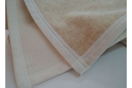 ウール/綿 毛布 ひざ掛け ベージュ系 [0174] | 毛布