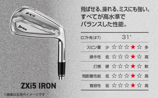 スリクソン ZXi5 アイアンレフトハンド N.S.PRO MODUS3 TOUR105 スチールシャフト 6本セット（＃5～9、PW/S）【2027モデル】_C7-SR-009-IS6-mo105-