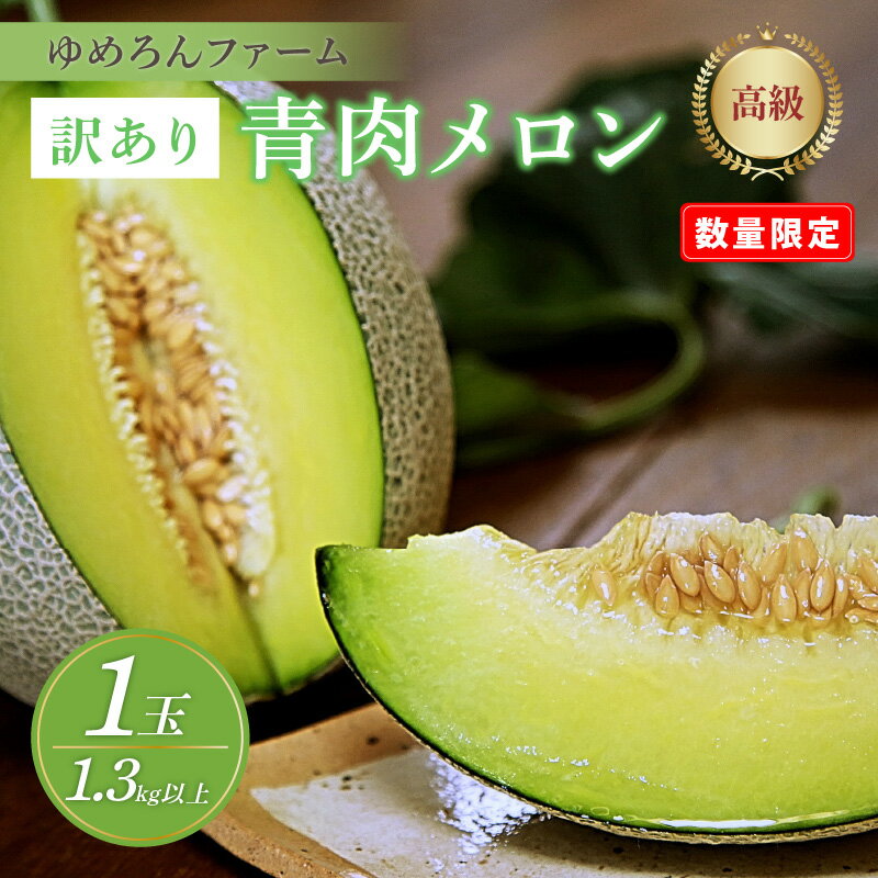 【ふるさと納税】 【先行予約／数量限定100】ゆめろんファームの青肉メロン（訳あり品）（2025年6月上旬～発送） 国産 ふるさと 納税 メロン 青肉 1玉 ふるさと 納税 先行予約 期間限定 ふるさと 納税 訳あり 規格外 ふるさと 納税 フルーツ