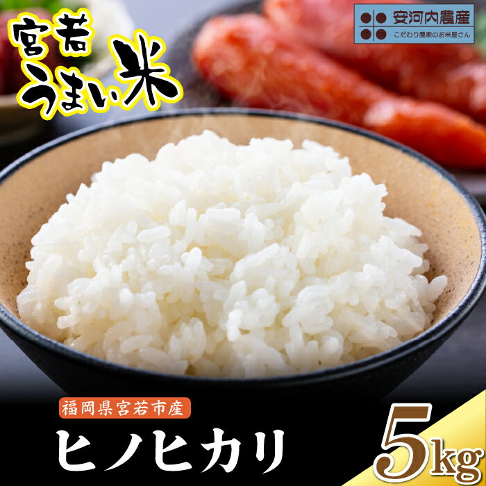 【ふるさと納税】【令和7年産】ヒノヒカリ 5kg　【10月下旬より順次発送】福岡県宮若産 〈安河内農産〉　[M790-1]　新米 宮若うまい米 精米 ブランド米 コメ ご飯 白米