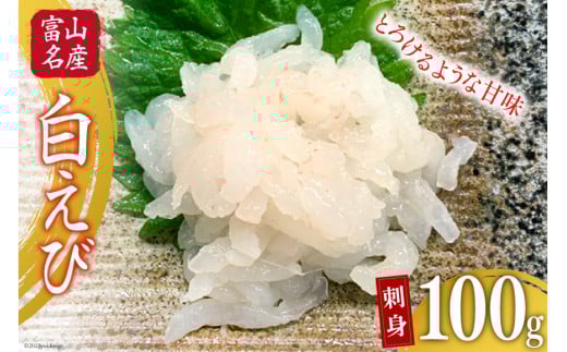 刺身 むき白エビ 100g 1パック [馬場屋 富山県 舟橋村 57050234] 富山 海鮮 特産品 シロエビ 白海老 しろえび 冷凍 むきえび えび エビ 海老 刺し身 寿司 ネタ 海鮮丼