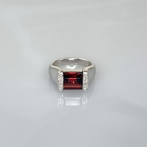 【ふるなび限定】【一点もの】K18WG　ガーネット（3.80ct）リング　FR5　K05068-H　FN-Limited