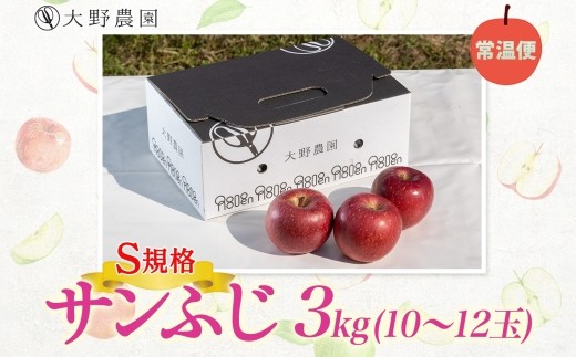 サンふじ 3kg （S規格）10～12玉
