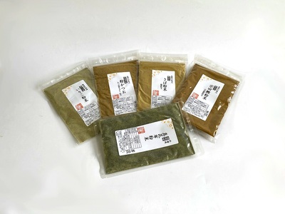 魚介粉 だし 素材 5種 セット 鰹 鯖 宗田鰹 昆布 他 (a12-185)
