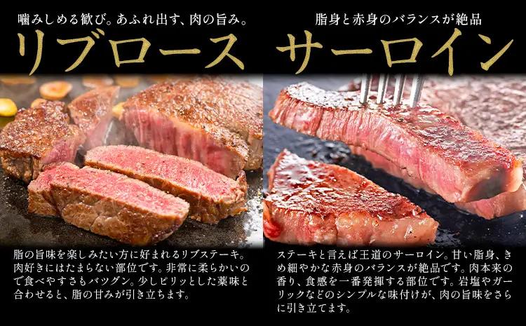 岡山県産牛 ステーキ サーロイン or リブ 250g 牛肉 交雑牛 