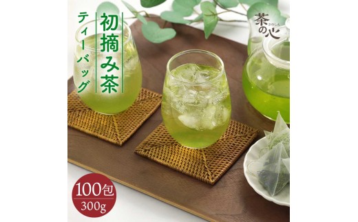 初摘み茶 100包 お茶 ティーバッグ 茶葉 緑茶 日本茶 飲料 茶葉 煎茶 新茶 一番茶 国産 若々しい香り みずみずしい 旨み 急須 手軽 本格的 こだわり 上質 天然素材 家庭用 くつろぎ ティータイム 熊本県 宇城市 送料無料 丸佳本店