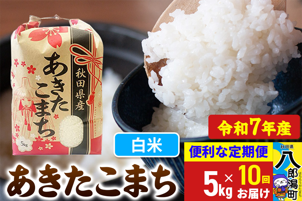 《定期便10ヶ月》【新米】 あきたこまち 5kg【白米】令和7年産 秋田県産 こまちライン