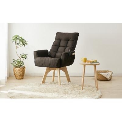 ふるさと納税 大河原町 回転ファブリックチェア FACN-KH ブラウン 一人掛け アイリスオーヤマ [53753183] |  | 02