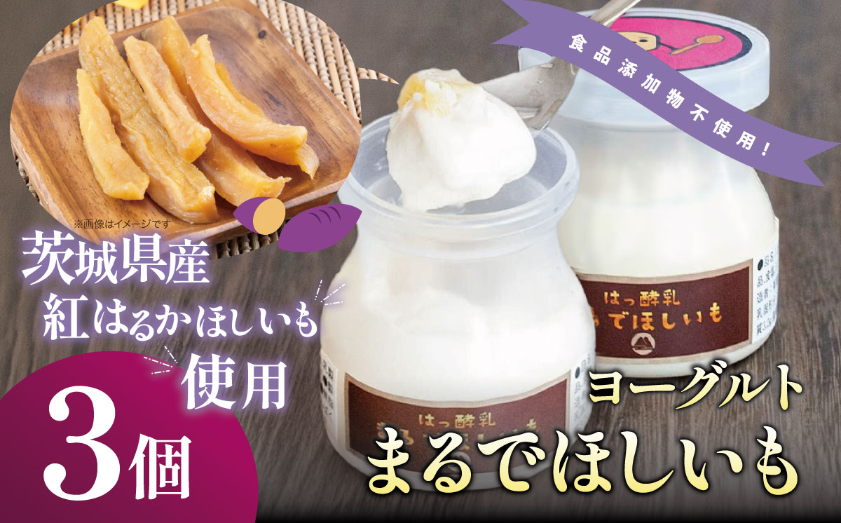 【 筑波ハム 】まるでほしいも × 3個セット1箱【 茨城県 つくば市 ヨーグルト 干し芋 ほしいも ほし芋 紅はるか さつまいも いも 健康 】