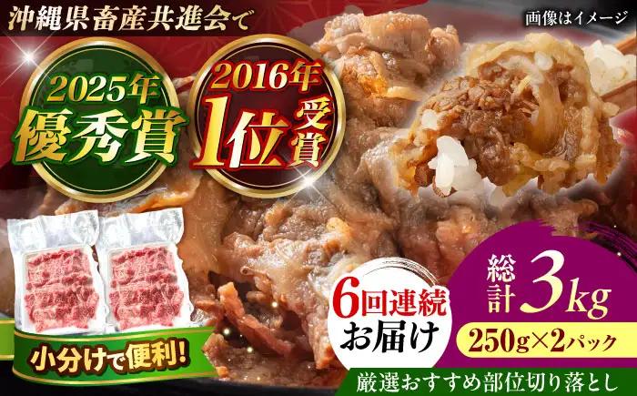 牛肉 焼肉 【全6回定期便】【厳選！おすすめ部位】沖縄和牛 佐渡山牛 切り落とし 500g  BCBC009 牛肉